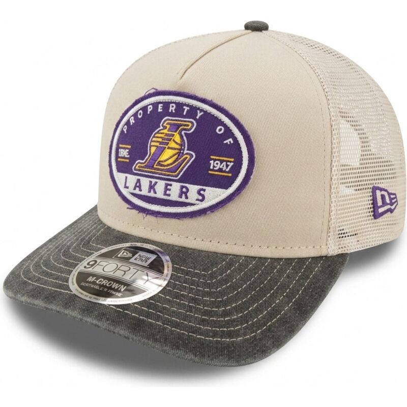 siltovka-zaoblena-bezova-snapback-9forty-m-crown-a-frame-fray-los-angeles-lakers-nba-new-era