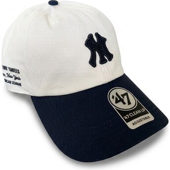Šiltovka zaoblená béžová nastaviteľný Clean Up Contemporary Two Tone New York Yankees MLB 47 Brand
