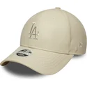 siltovka-zaoblena-bezova-snapback-9forty-m-crown-pu-diamante-los-angeles-dodgers-mlb-new-era