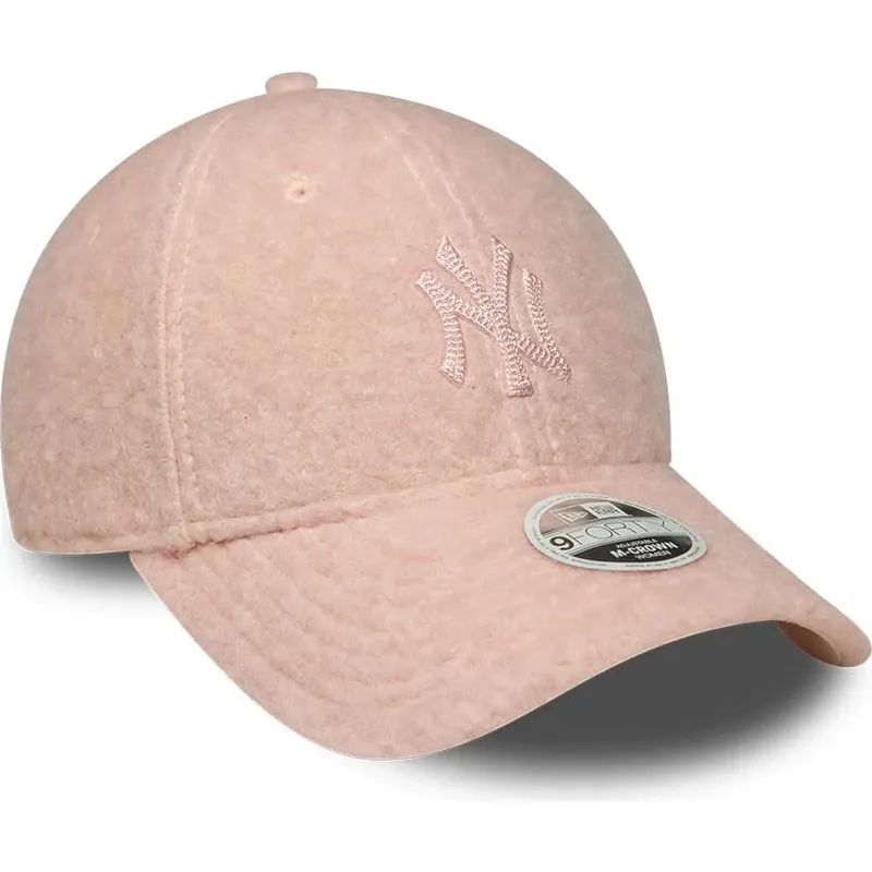 siltovka-zaoblena-ruzova-snapback-rosa-9forty-m-crown-winter-borg-new-york-yankees-mlb-new-era