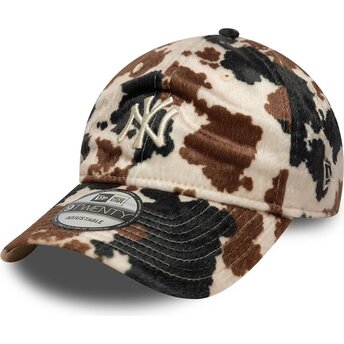 Šiltovka zaoblená hnedá nastaviteľný 9TWENTY Animal Print New York Yankees MLB New Era