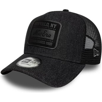 Šiltovka zaoblená čierna snapback A Frame Patch Denim New...