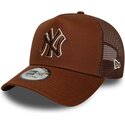 siltovka-zaoblena-hneda-snapback-e-frame-outline-new-york-yankees-mlb-new-era
