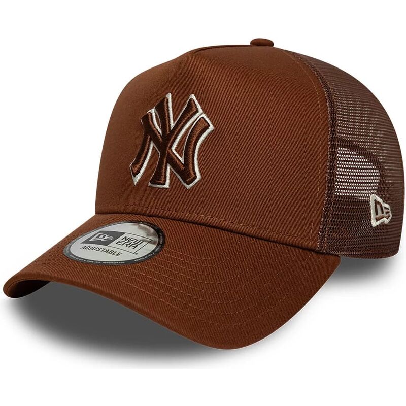 siltovka-zaoblena-hneda-snapback-e-frame-outline-new-york-yankees-mlb-new-era