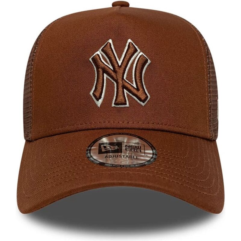 siltovka-zaoblena-hneda-snapback-e-frame-outline-new-york-yankees-mlb-new-era
