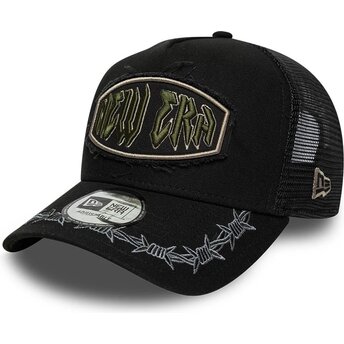 Šiltovka zaoblená čierna snapback E Frame Distressed Patch New Era