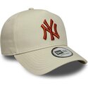 siltovka-zaoblena-bezova-snapback-e-frame-league-essential-new-york-yankees-mlb-new-era