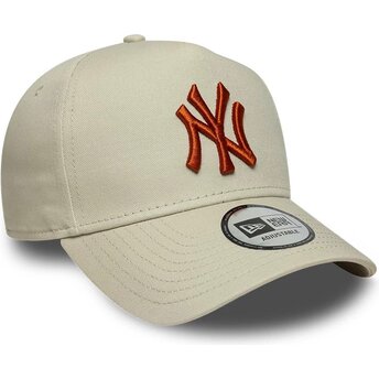 Šiltovka zaoblená béžová snapback E Frame League Essential New York Yankees MLB New Era