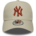 siltovka-zaoblena-bezova-snapback-e-frame-league-essential-new-york-yankees-mlb-new-era