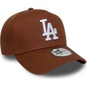 siltovka-zaoblena-hneda-snapback-e-frame-league-essential-los-angeles-dodgers-mlb-new-era