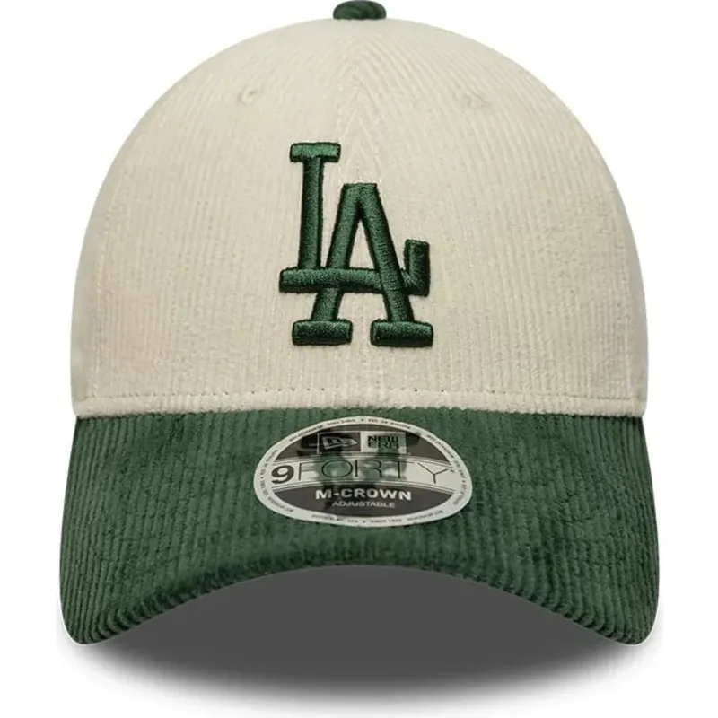siltovka-zaoblena-bezova-snapback-9forty-m-crown-cord-los-angeles-dodgers-mlb-new-era