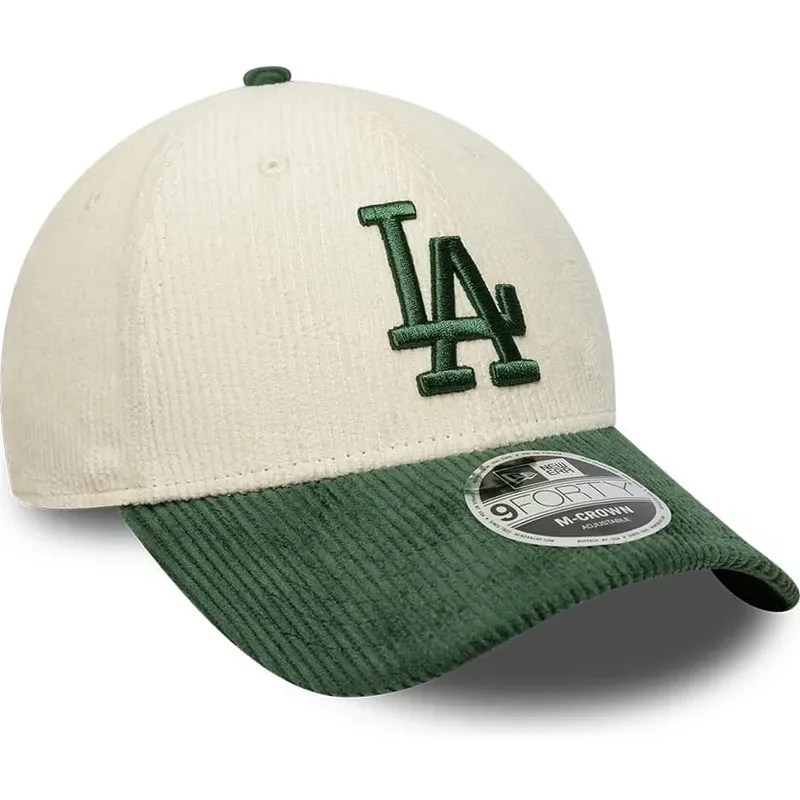 siltovka-zaoblena-bezova-snapback-9forty-m-crown-cord-los-angeles-dodgers-mlb-new-era