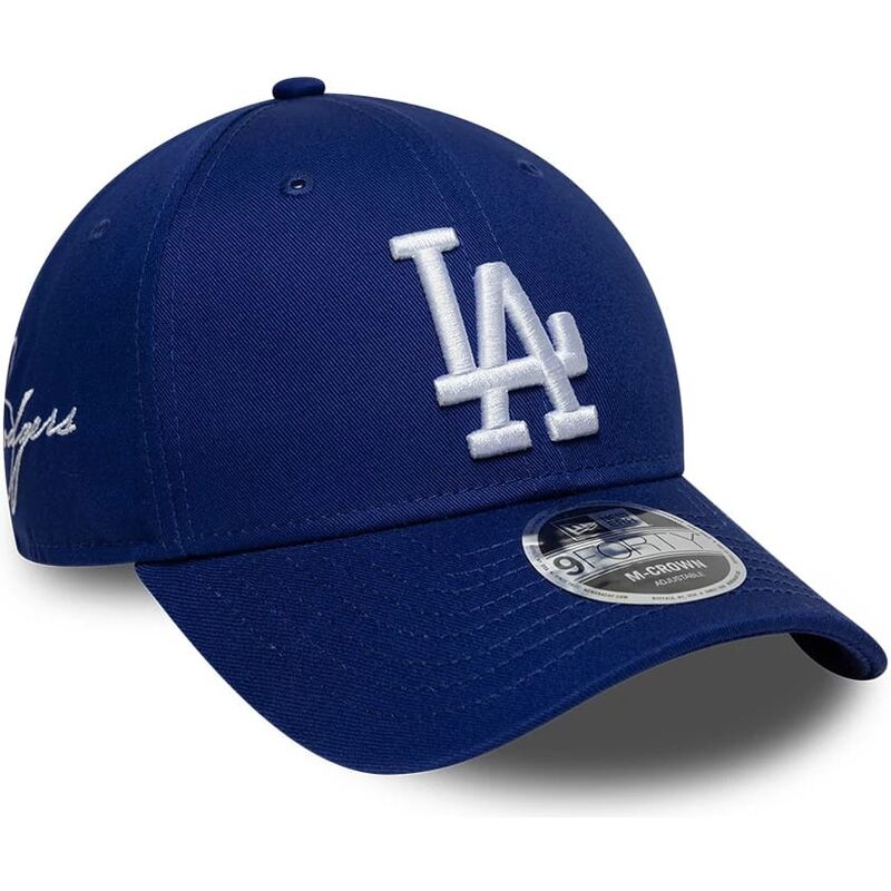 siltovka-zaoblena-modra-snapback-9forty-m-crown-side-script-los-angeles-dodgers-mlb-new-era