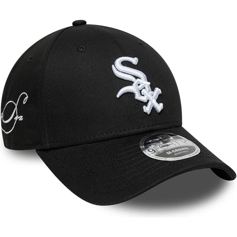 siltovka-zaoblena-cierna-snapback-9forty-m-crown-side-script-chicago-white-sox-mlb-new-era