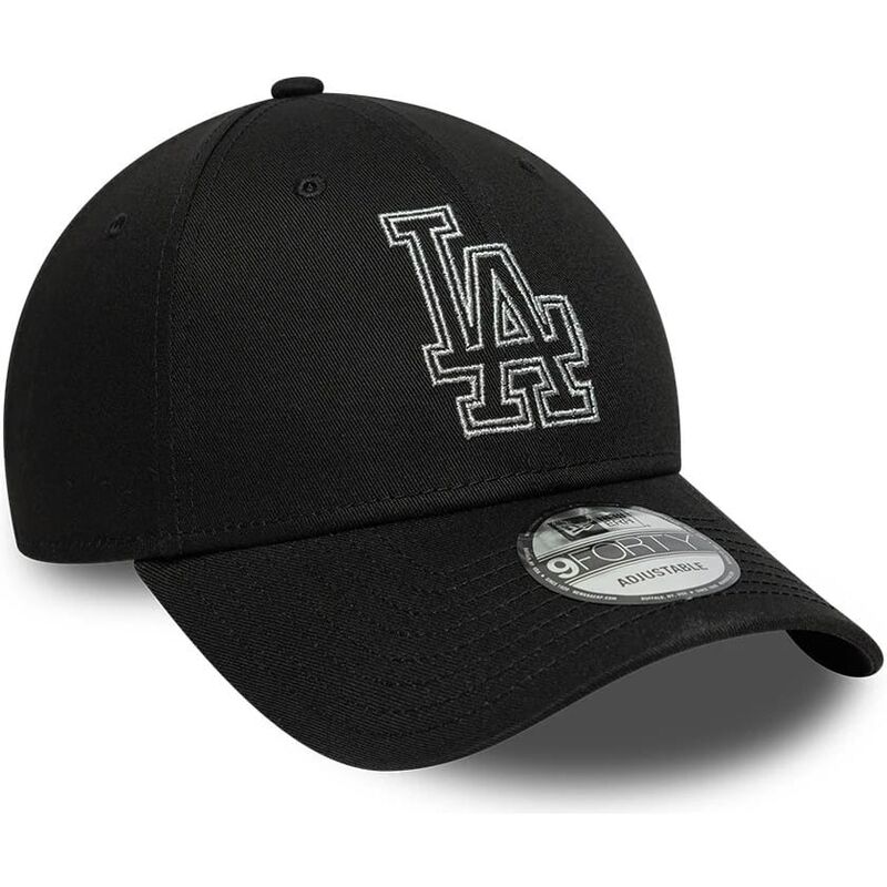 siltovka-zaoblena-cierna-nastavitelny-9forty-metallic-outline-los-angeles-dodgers-mlb-new-era
