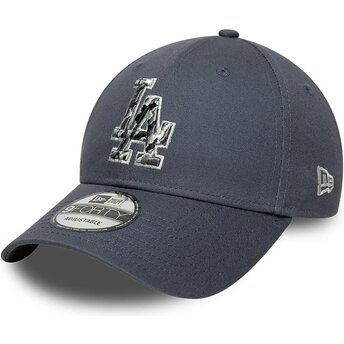 Šiltovka zaoblená sivá nastaviteľný 9FORTY Outline Camo Los Angeles Dodgers MLB New Era