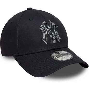 Šiltovka zaoblená tmavomodrá nastaviteľný 9FORTY Metallic Outline New York Yankees MLB New Era