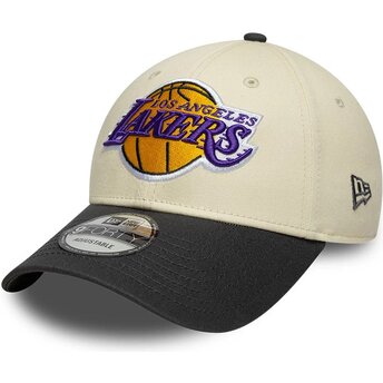 Šiltovka zaoblená béžová nastaviteľný 9FORTY Colour Block Los Angeles Lakers NBA New Era
