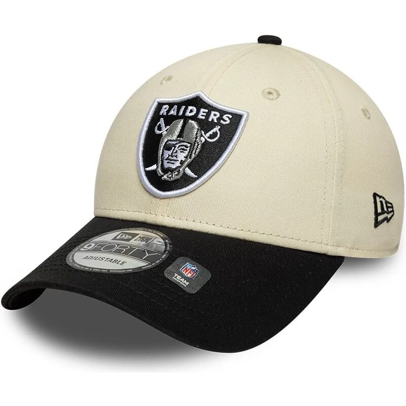 siltovka-zaoblena-bezova-nastavitelny-9forty-colour-block-las-vegas-raiders-nfl-new-era