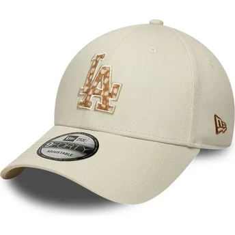 Šiltovka zaoblená béžová nastaviteľný 9FORTY Faux Pony Infill Los Angeles Dodgers MLB New Era