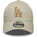 siltovka-zaoblena-bezova-nastavitelny-9forty-faux-pony-infill-los-angeles-dodgers-mlb-new-era