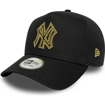 Šiltovka zaoblená čierna snapback dorado E Frame Metallic Outline New York Yankees MLB New Era