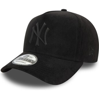 Šiltovka zaoblená čierna snapback E Frame Faux Suede New...