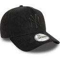 siltovka-zaoblena-cierna-snapback-e-frame-faux-suede-new-york-yankees-mlb-new-era