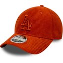 siltovka-zaoblena-oranzova-nastavitelny-9forty-m-crown-cord-los-angeles-dodgers-mlb-new-era