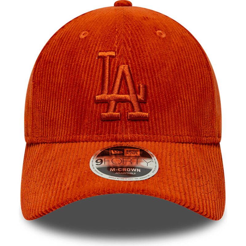 siltovka-zaoblena-oranzova-nastavitelny-9forty-m-crown-cord-los-angeles-dodgers-mlb-new-era