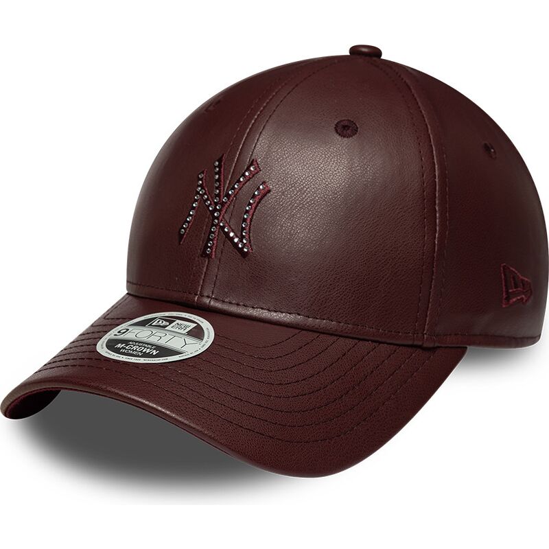 siltovka-zaoblena-hneda-snapback-9forty-m-crown-pu-diamante-new-york-yankees-mlb-new-era