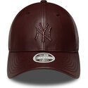 siltovka-zaoblena-hneda-snapback-9forty-m-crown-pu-diamante-new-york-yankees-mlb-new-era