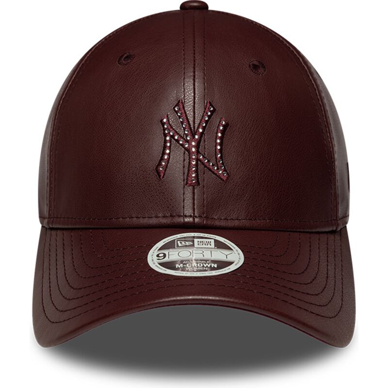 siltovka-zaoblena-hneda-snapback-9forty-m-crown-pu-diamante-new-york-yankees-mlb-new-era
