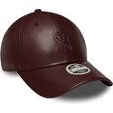 siltovka-zaoblena-hneda-snapback-9forty-m-crown-pu-diamante-new-york-yankees-mlb-new-era