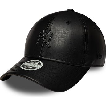 Šiltovka zaoblená čierna snapback 9FORTY M-Crown PU Diamante New York Yankees MLB New Era