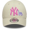 siltovka-zaoblena-bezova-nastavitelny-pre-deti-rosa-9forty-dino-icon-new-york-yankees-mlb-new-era