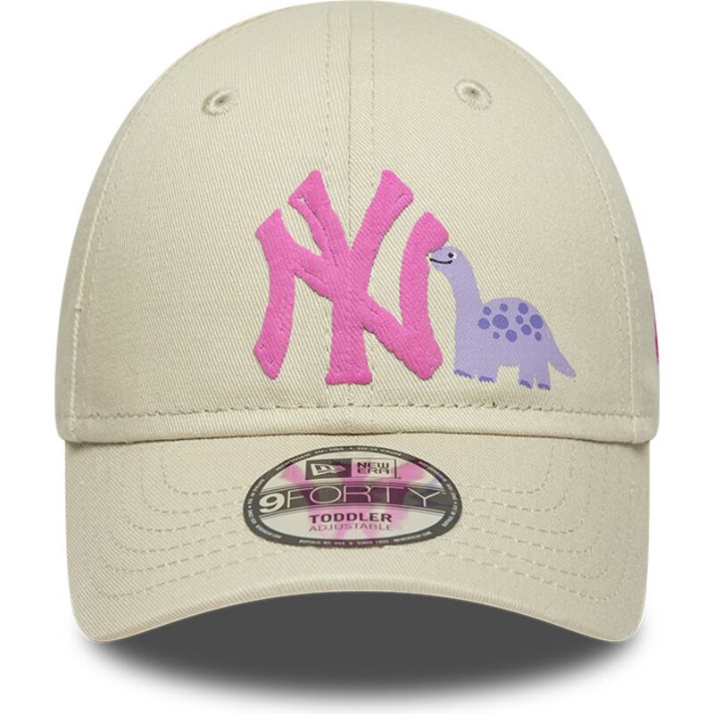 siltovka-zaoblena-bezova-nastavitelny-pre-deti-rosa-9forty-dino-icon-new-york-yankees-mlb-new-era