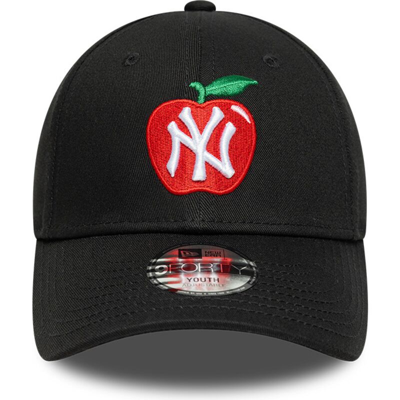 siltovka-zaoblena-cierna-nastavitelny-pre-deti-9forty-fruit-icon-apple-new-york-yankees-mlb-new-era