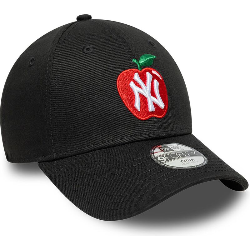 siltovka-zaoblena-cierna-nastavitelny-pre-deti-9forty-fruit-icon-apple-new-york-yankees-mlb-new-era