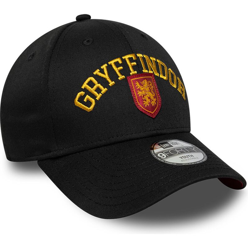 siltovka-zaoblena-cierna-snapback-pre-deti-9forty-wordmark-gryffindor-harry-potter-new-era