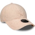 siltovka-zaoblena-ruzova-snapback-pre-deti-rosa-9forty-m-crown-winter-borg-new-york-yankees-mlb-new-era