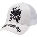 siltovka-zaoblena-biely-snapback-gothic-skull-in-flames-ed-hardy