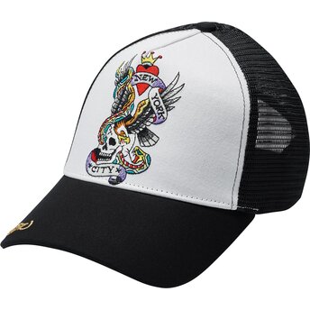 Šiltovka zaoblená čierna snapback Nyc Ed Hardy