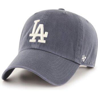 Šiltovka zaoblená sivá nastaviteľný Clean Up Vintage Navy Los Angeles Dodgers MLB 47 Brand