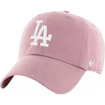 Šiltovka zaoblená ružová nastaviteľný Clean Up Mauve Los Angeles Dodgers MLB 47 Brand