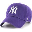 siltovka-zaoblena-fialova-nastavitelny-clean-up-no-loop-label-new-york-yankees-mlb-47-brand