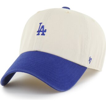 Šiltovka zaoblená béžová nastaviteľný Clean Up Base Runner Two Tone Los Angeles Dodgers MLB 47 Brand