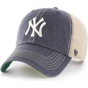 siltovka-zaoblena-siva-snapback-clean-up-trawler-vintage-navy-new-york-yankees-mlb-47-brand