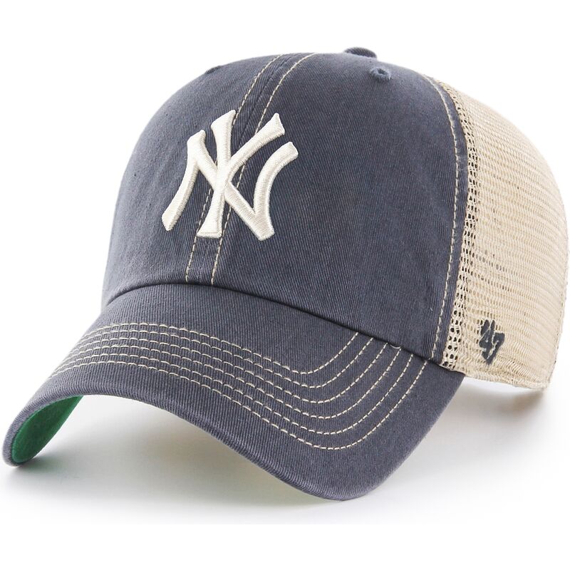 siltovka-zaoblena-siva-snapback-clean-up-trawler-vintage-navy-new-york-yankees-mlb-47-brand
