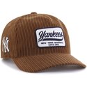 siltovka-zaoblena-hneda-snapback-hitch-rf-cord-patch-new-york-yankees-mlb-47-brand